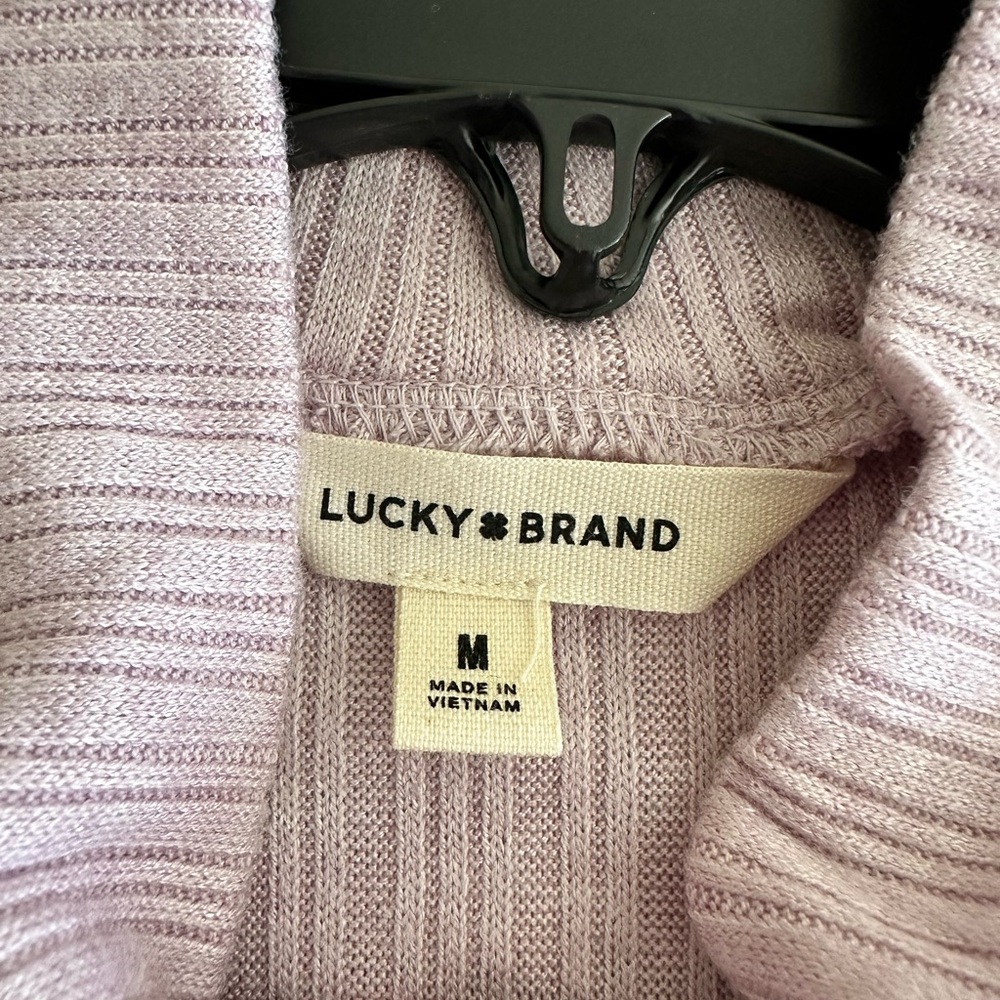 Lucky Brand Cloud Ribbed Mock Neck Top - Picture 6 of 12